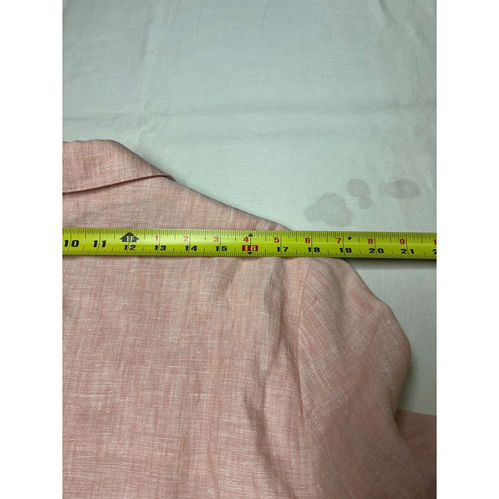 Banana Republic Mens Salmon Pink  Linen Double Breasted Suit 44R Slim Fit 36x25 - Picture 13 of 16